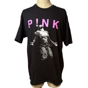 P!NK Summer Carnival 2023 Tour T-Shirt Black Graphic Concert Tee Adult XL